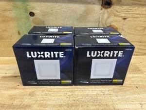 LUXRITE 4 MINI PANEL BAFFLED TRIM MSRP $145 (lot of 4)