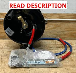 NorthStar Pressure Washer Hose Reel with 50ft. Steel-Braided Hose, 38in. x 100ft. Capacity, 5000 PSI Msrp $399.99
