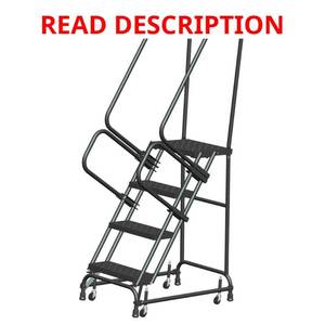 Ballymore, Rolling Ladder, Overall Height 70 in, Steps 4, Material Steel MSRP $245 (missing hardware and wheels)