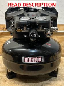 Ironton Oil-Free Pancake Compressor, 1.5 HP, 6 Gallons, 2.63.6 CFM #115067 Msrp $149.99
