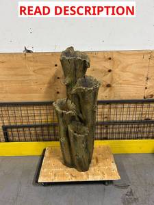 3-Tier Cascading Tree Bark Fountain with LED Lights MSRP $456 (read description)