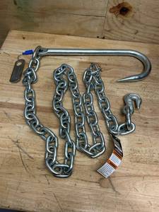 Ultra-Tow 38in. x 80in. Tow Chain with 15in. Grabhook, G30, 2650-Lb. Working Load, 80in.L, Carbon Steel