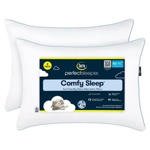 Serta Perfect Sleeper Comfy Sleep Eco-Friendly Bed Pillow StandardQueen (2 Pk)