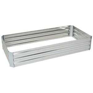 Ironton Galvanized Steel Raised Garden Bed, 6ft. x 3ft., Galvanized Steel
