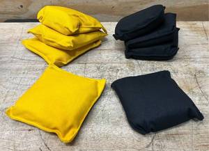Cornhole Bean Bags BlackYellow