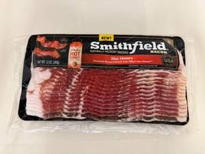 EE. 3x 12oz Smithfield Hickory Smoked Bacon-Mikes Hot Honey