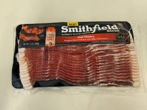 EE. 3x 12oz Smithfield Hickory Smoked Bacon-Mikes Hot Honey