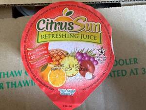 EE. 96-4oz Frozen Fruit Punch Juice Cups