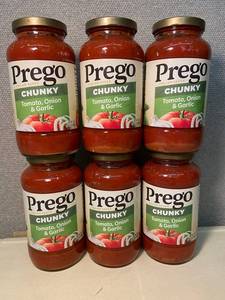 GA 3 - Prego Chunky Tomato, Onion & Garlic Pasta Sauce (Lot of 6)