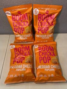 TX 7 - Angies Boom Chicka Pop Cheddar Cheese Popcorn 4.5 Oz (Lot of 4)