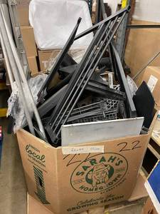 ULINE H-1363 Convertible Hand Truck (broken) & Metal Scrap Mixed Lot
