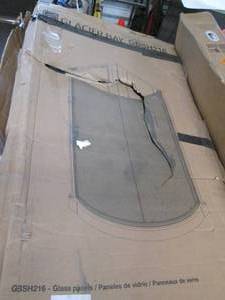 Glacier Bay curved glass shower pan...