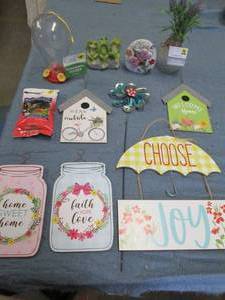 Lot of home decor signs