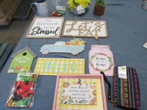 Lot of home decor signs