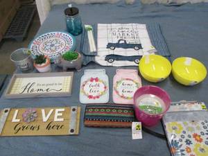 Lot of home decor signs