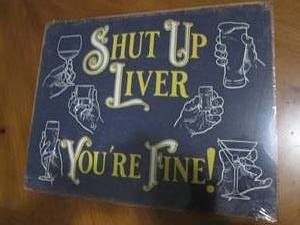 New Liver metal sign, measures 12 x 16