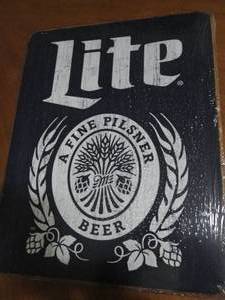 New Lite Beer metal sign, measures 12 x 16