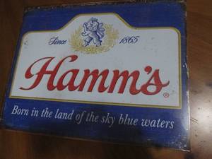 New Hamms Beer metal sign, measures 12 x 16