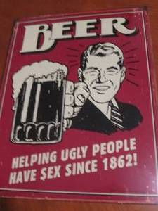 New Beer metal sign, measures 12 x 16