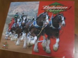 New Budweiser Clydesdales  metal sign, measures 12 x 16