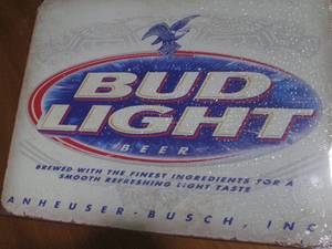 New Bud Light  Beer metal sign, measures 12 x 16