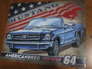 New Mustang metal sign, measures 12 x 16