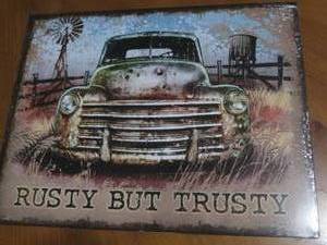 New Vintage Truck metal sign, measures 12 x 16