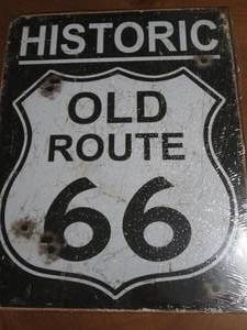 New Route 66 metal sign, measures 12 x 16