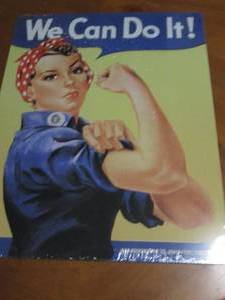New We Can Do It metal sign, measures 12 x 16