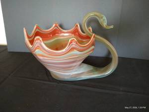 Blown Glass Swan 8 Bowl