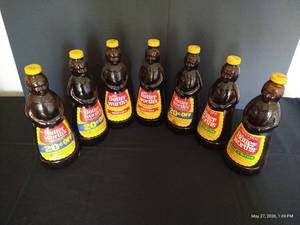 (7) Mrs. Butterworths 36 fl. oz Vintage Jars w Lids & Labels
