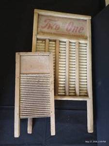 (2) Antique Washboards