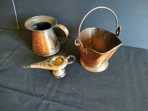 Three Metal Items - Copper