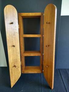Wood Cabinet with Pegs