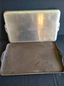 (2) Vintage Griddle King Aluminum Baking Pans