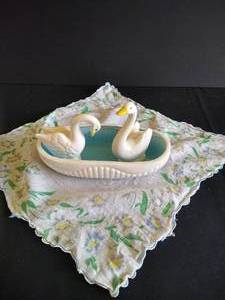 Vintage Japanese Swans & Small Dish