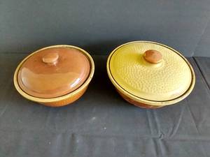 (2) Vintage Bean Pots - KLA  HAMRD