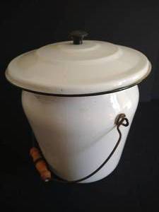 Vintage Enamelware Chamber Pot