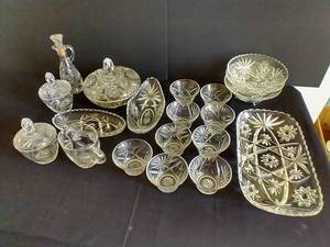 Anchor Hocking Star of David Platters, Candy Dish, Platters, Etc
