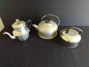 (3) Large Aluminum Kettles