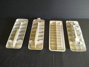 (4) Aluminum Ice Maker Trays