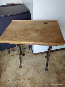 Vintage Stand Alone Desk w Ink Well