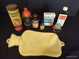 Vintage Containers- Medical, Hot Water Bottle, Etc.