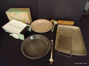 Dial O Matic Mandolin, Granit ware Pie Plate, Etc