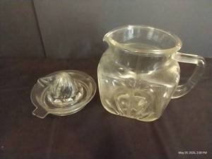 Vintage Glass Pitcher & Juicer
