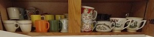 Shelf of Mugs & Soup Bowls