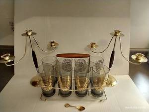 Midcentury Drink Set & Candle Holders