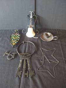 Metal Decor- Trivet, Bell, Candle Holders, Etc