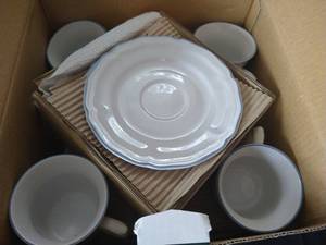 New Windsor Browne Sets of Dishes & Glasses