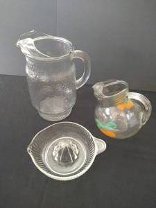 Glass Juicer, Orange Juice Pitcher & Libbey Glass Chateau Pitcher (74 oz)